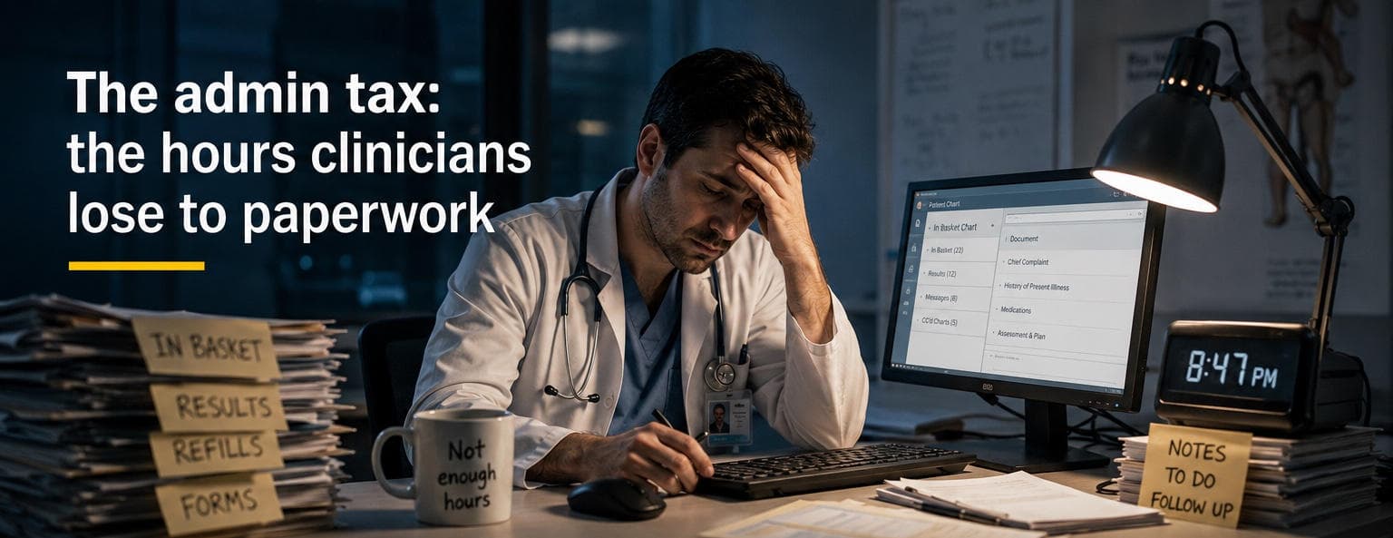 The admin tax: the hours clinicians lose to paperwork
