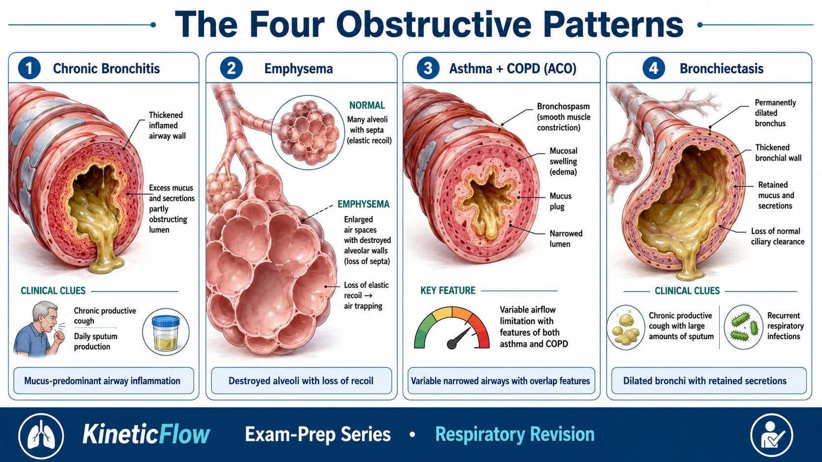 The COPD Spectrum Explained: Chronic Bronchitis, Emphysema, ACO and Bronchiectasis