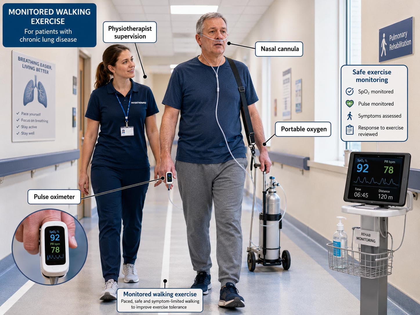Oxygen Therapy and Exercise Prescription in Chronic Lung Disease: A Bedside Guide for Physiotherapists