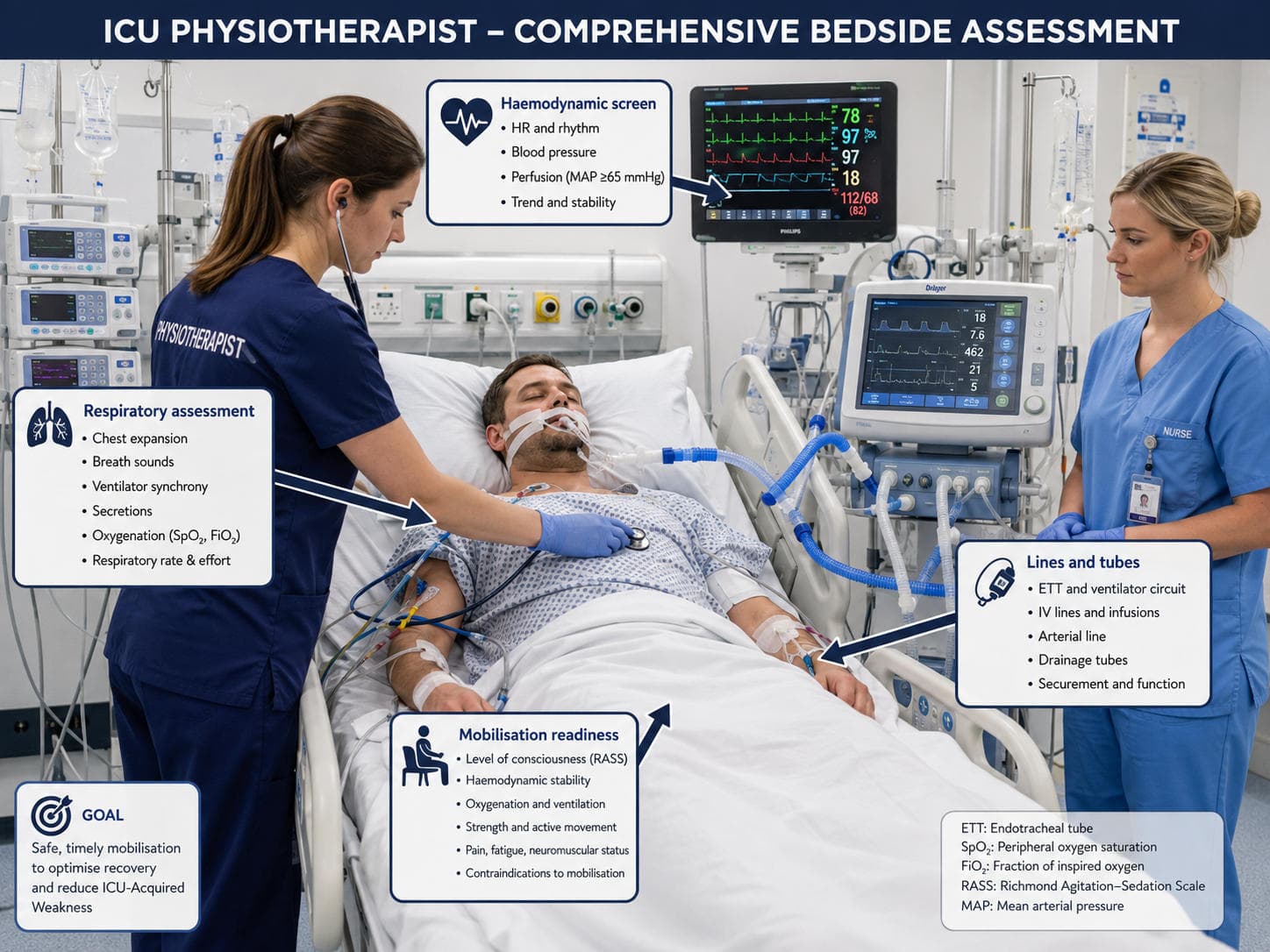 ICU Physiotherapy: Scope, Roles and Assessment at the Bedside