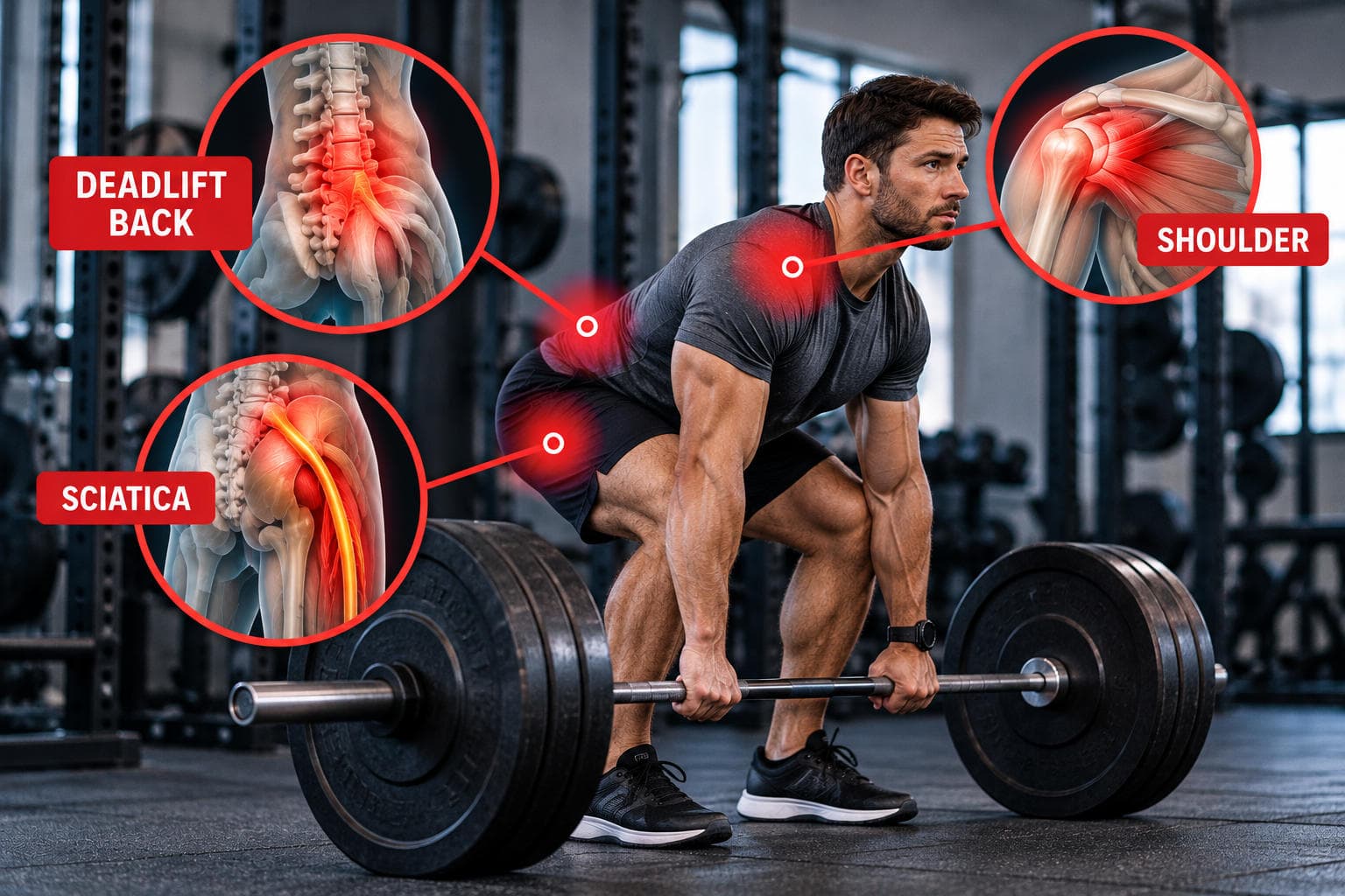 Gym and Strength Training Injuries: Sciatica and Low Back & Shoulder Injuries